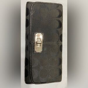 Like new authenticate Coach all black wallet